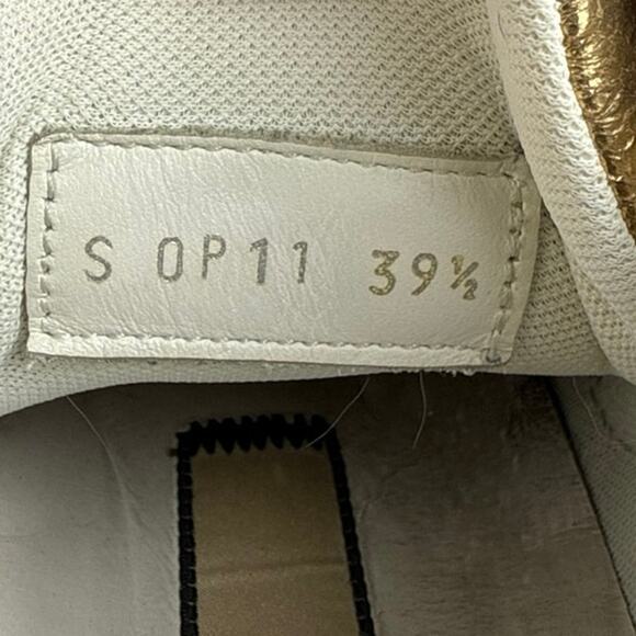 Nº21 Billy Silver Gold Leather Low Top Lace Up Athletic Sneakers Shoes 39.5 US 9 - Picture 12 of 12